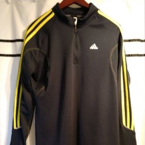 Adidas Polyester L/S 1/4 Zip Running Pullover (M)